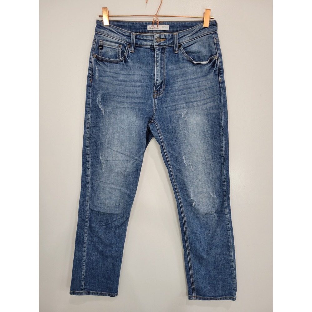Kancan Womens Jeans Size‎ 28 Distressed Blue Denim Straight Leg Ankle